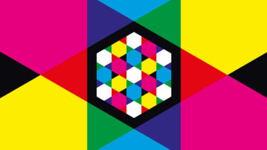Buntes Bild mit verschiedenen Geometrischen Formen