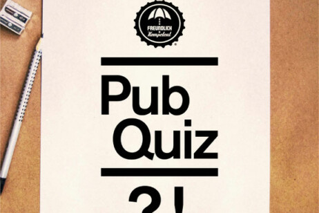Illustration Zettel mit Aufschrift Pub Quiz