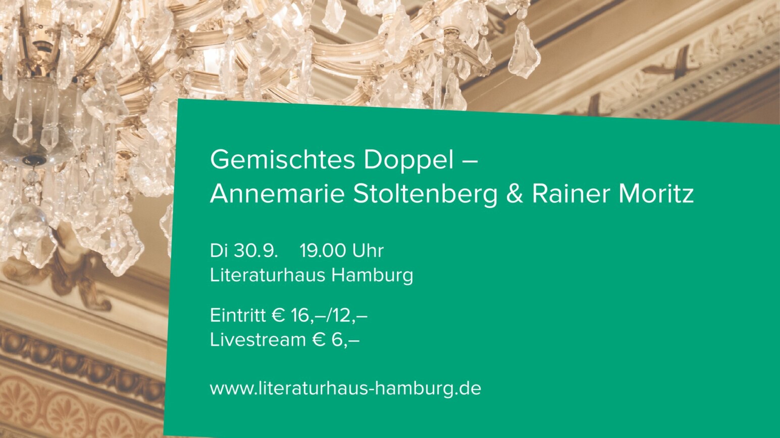 Grünes Textfeld mit Veranstaltungshinweis