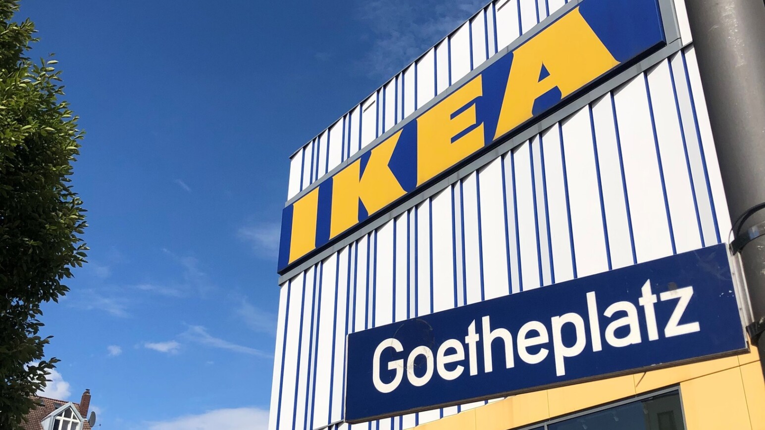 Ikea Außenansicht am Goetheplatz (Schild)
