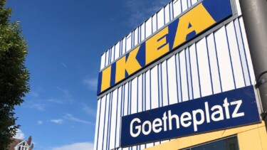 Ikea Außenansicht am Goetheplatz (Schild)