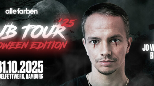 Illustration zur Alle Farben Club Tour 25 - Halloween Edition mit Portrait