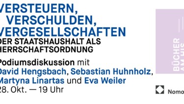 Illustration für die Lesung "Versteuern, Verschulden, Vergesellschaften"