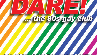 bunte Illustration zum Nachtasyl Dare! ... The 80s gay club