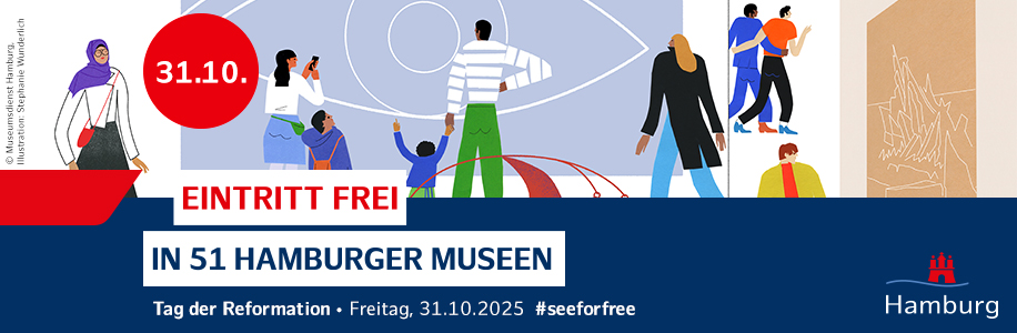 Illustration zum Tag #seeforfree Eintritt frei in 51 Hamburger Museen