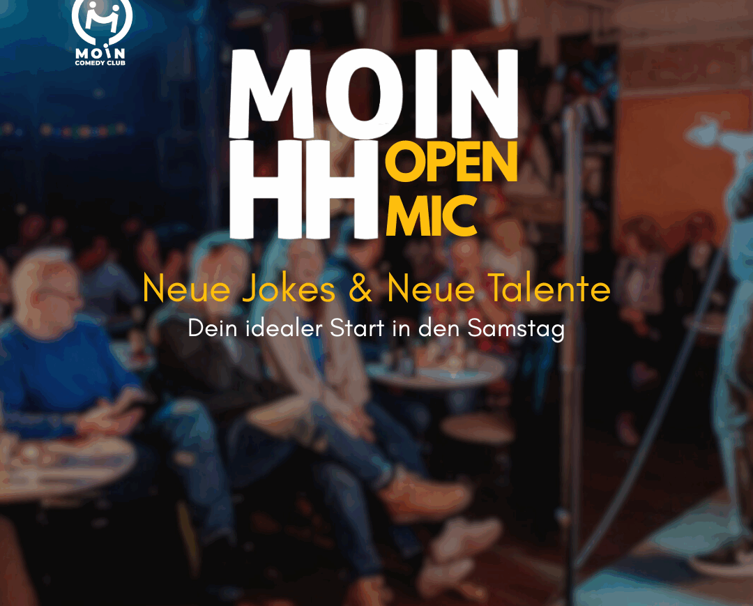 Illustration mit Schriftzug MoinHH Open Mic