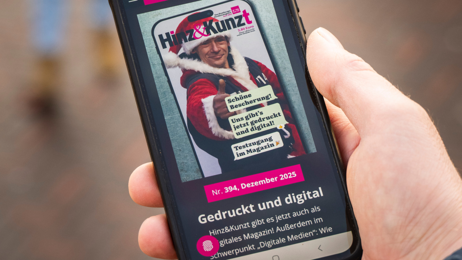 Hinz&Kunzt auf dem Smartphone lesen? Seit 27. November 2025 kein Problem