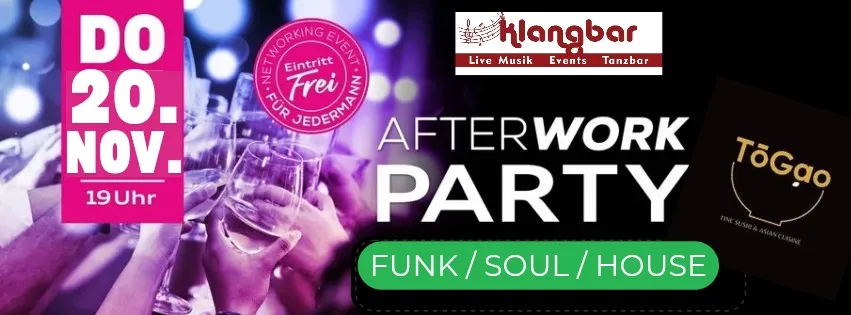 Header für AFTERWORK PARTY IN DER KLANGBAR