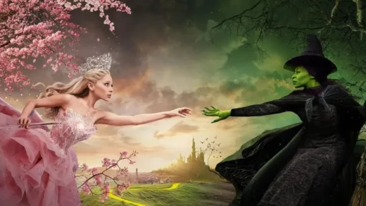 Plakat für WICKED mit Glinda und Elphaba