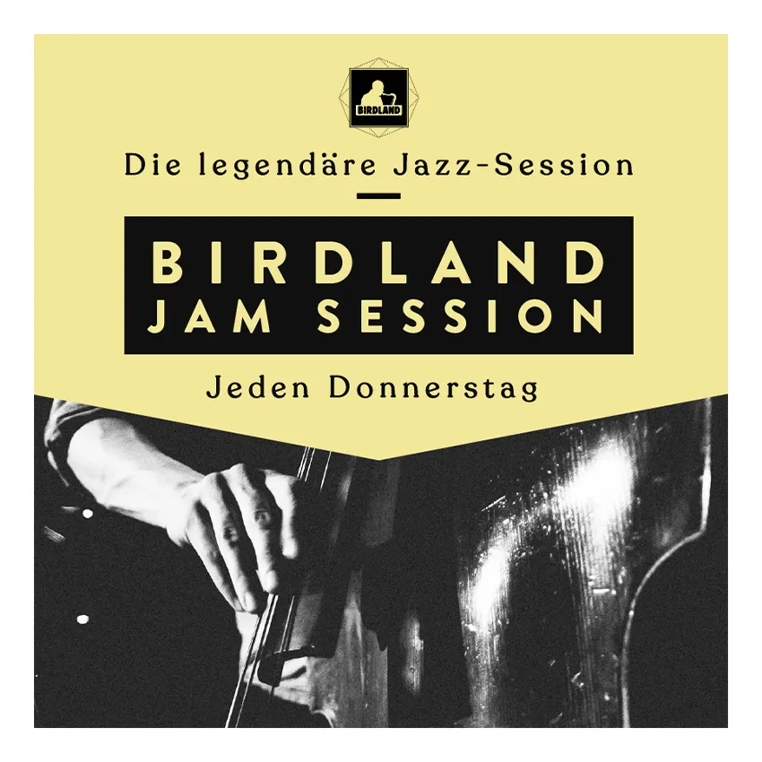 Poster für die Jam Session im Birdland