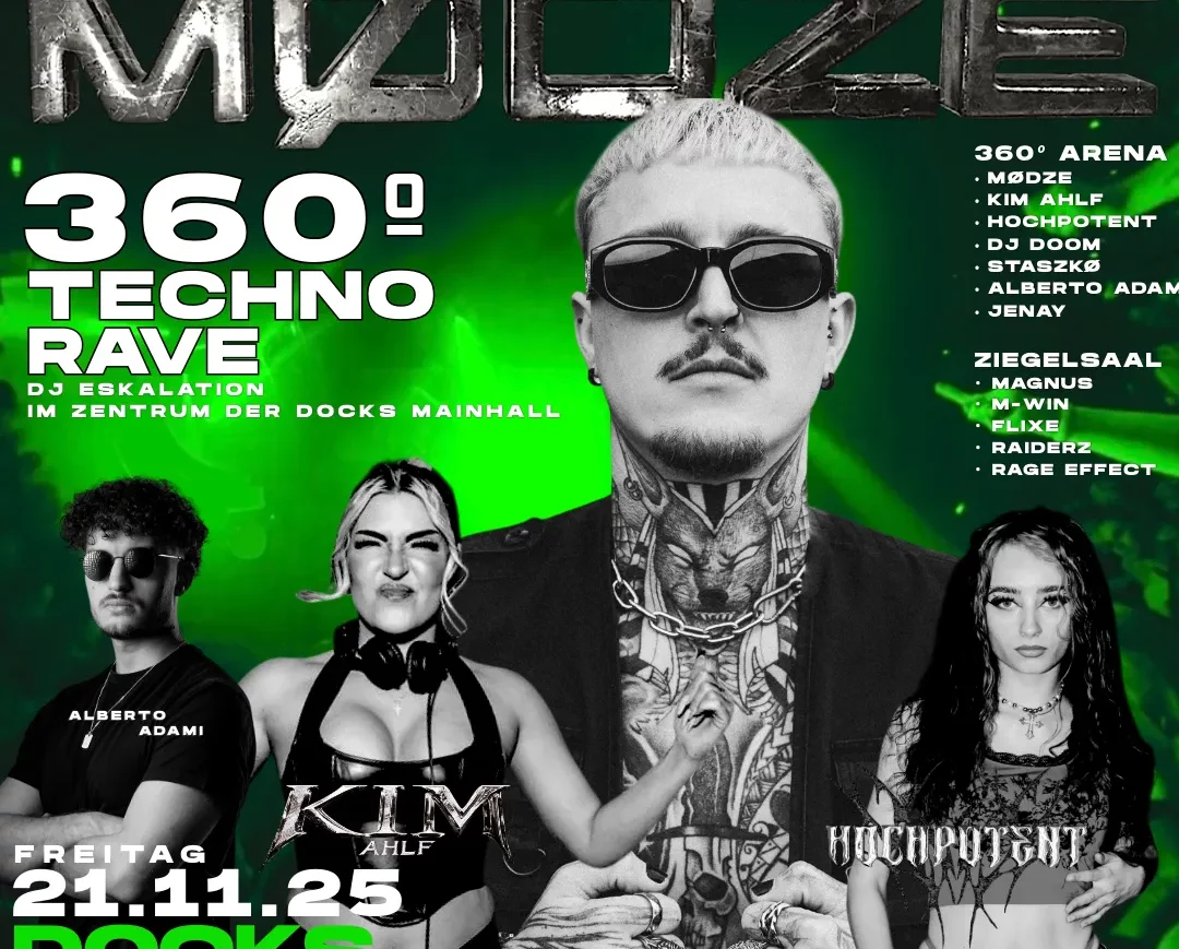 Poster für MØDZE - 360º HARD TECHNO RAVE im DOCKS