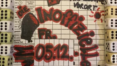 Plakat für die Inoffizielle Komet KNIFFEL WM 2025 in der KOMET Bar