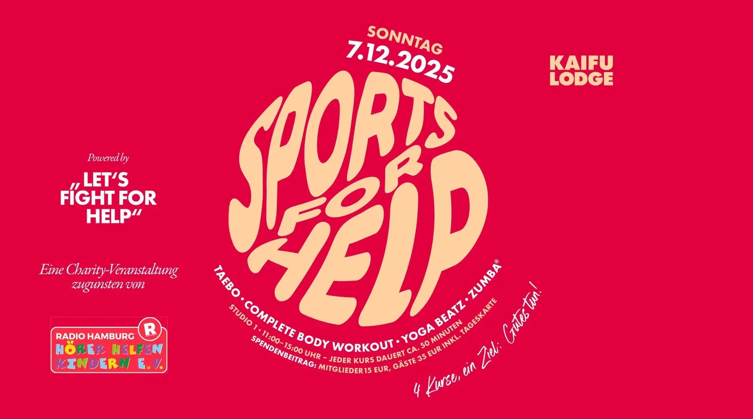 Poster für SPORTS FOR HELP in der KAIFU LODGE