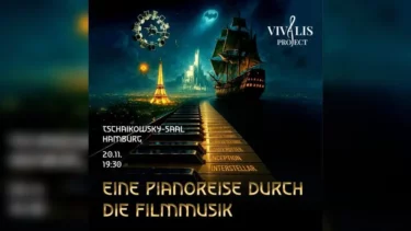 Plakat für Filmmusik vom Vivalis Project im Tschaikowsky-Saal