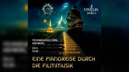 Plakat für Filmmusik vom Vivalis Project im Tschaikowsky-Saal