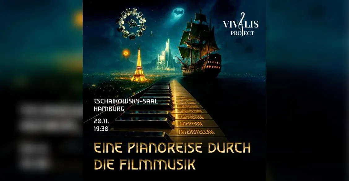 Plakat für Filmmusik vom Vivalis Project im Tschaikowsky-Saal