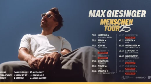 Tourposter Max Giesinger Menschen Tour 2025