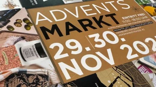 Adventsmarkt am Wasser im Marktplatz der Manufakturen