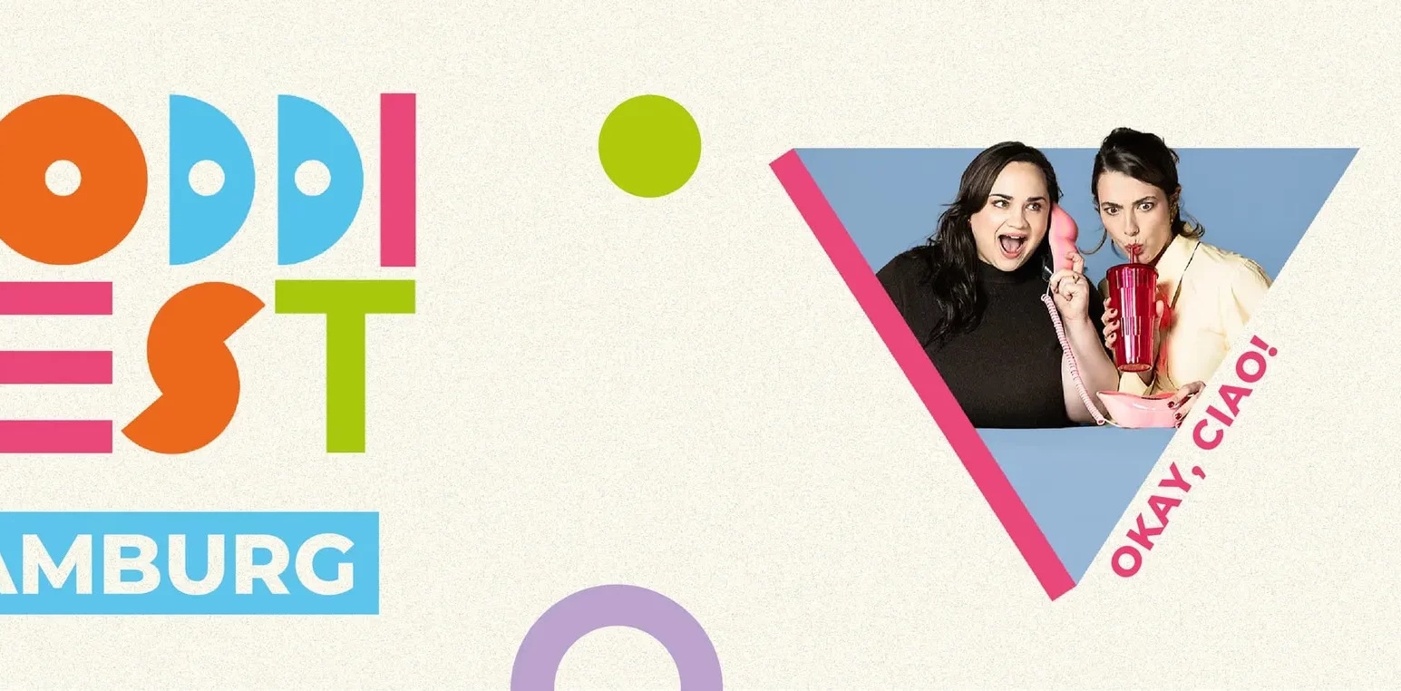 Plakat für Okay, ciao! live beim Poddifest in der Superbude Altona