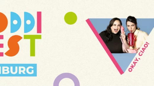 Plakat für Okay, ciao! live beim Poddifest in der Superbude Altona