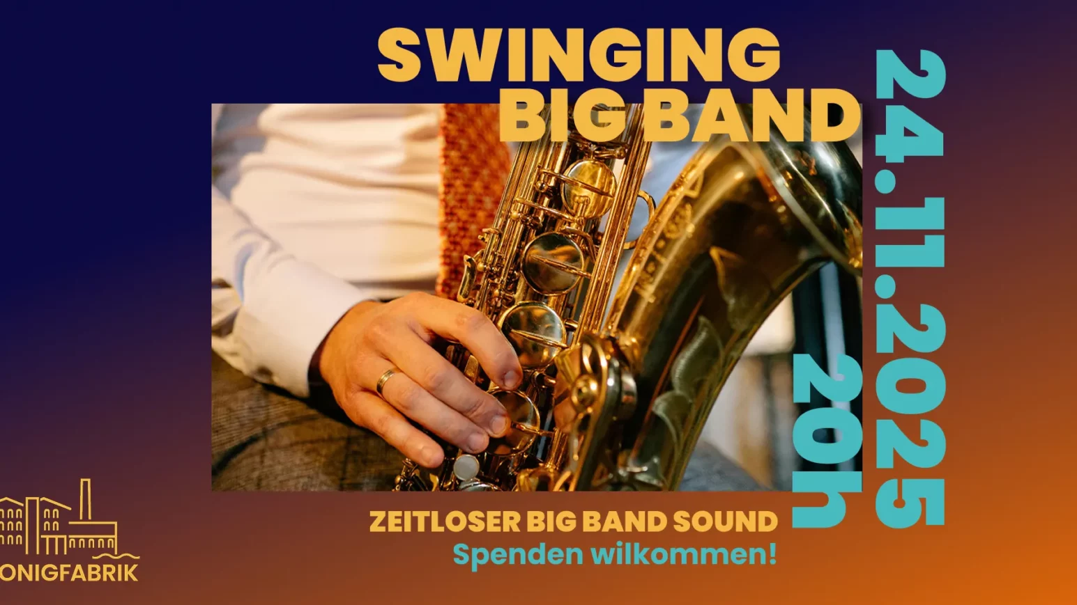 Plakat der Honigfabrik zur SwingING. Big Band