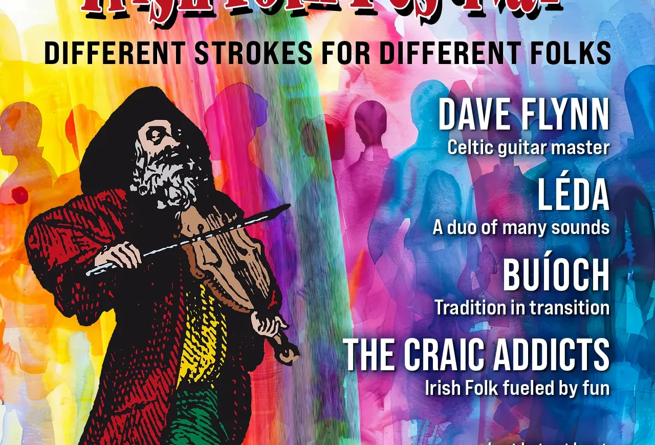 Plakat für das Irish Folk Festival 2025 in der Fabrik Hamburg