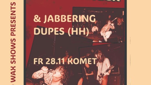 Poster für Shock Value & Jabbering Dupes in der KOMET Musik Bar