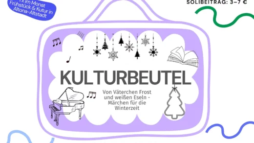 Poster für KulturBeutel: "Von Väterchen Frost und weißen Eseln" im Haus Drei
