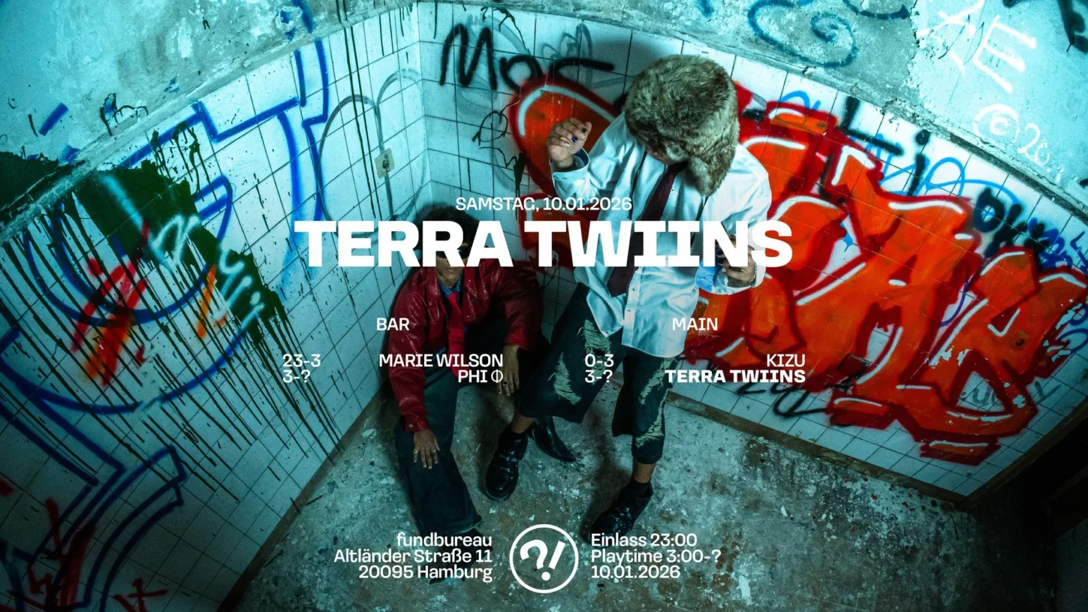 TERRA TWIINS, KIZU, PHI und MARIE WILSON im Fundbureau