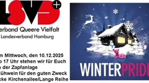 Glühweintrinken für Menschenrechtsarbeit in Lange Reihe