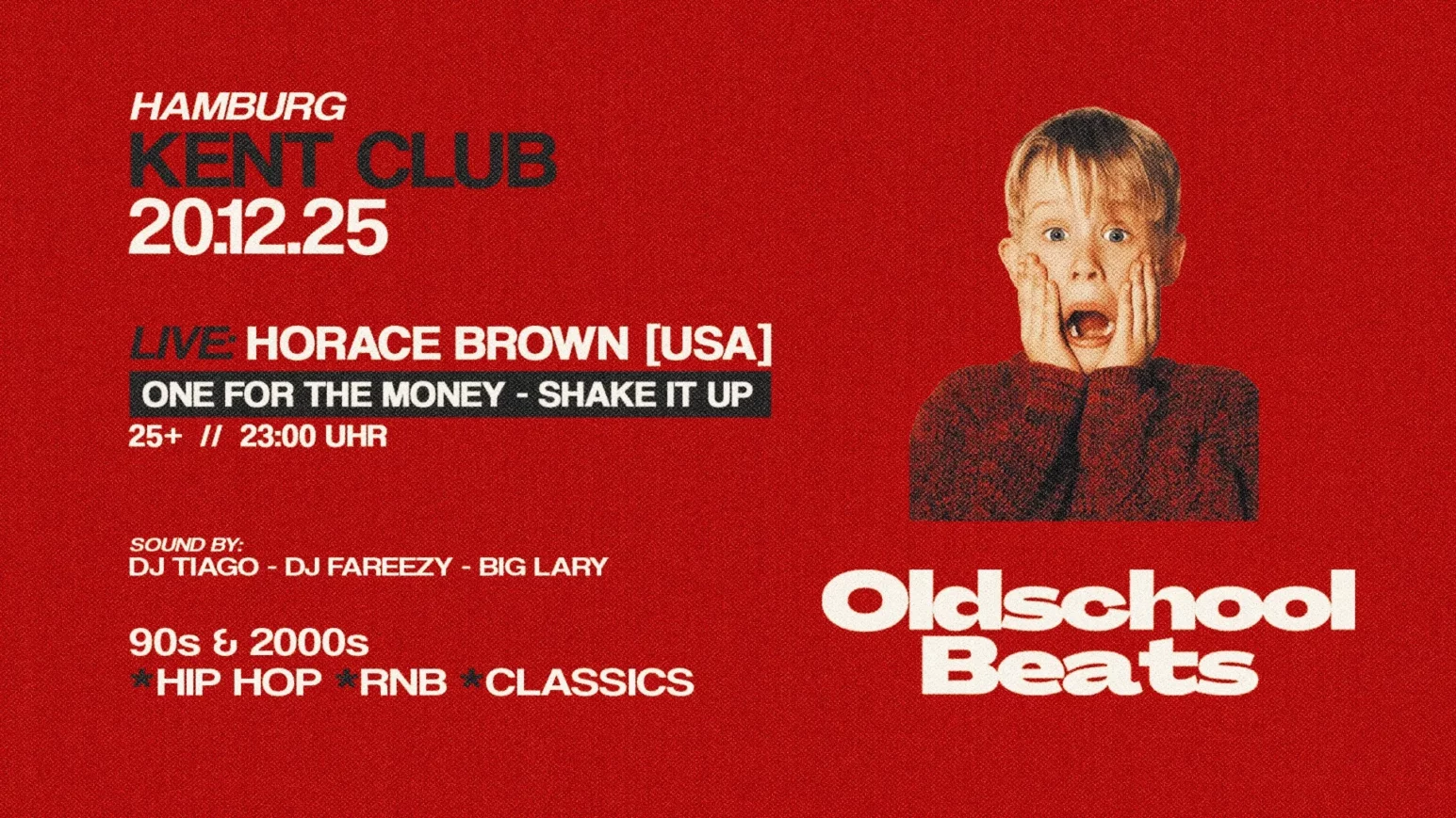 Header für Oldschool Beats ft. Horace Brown im Kent Club