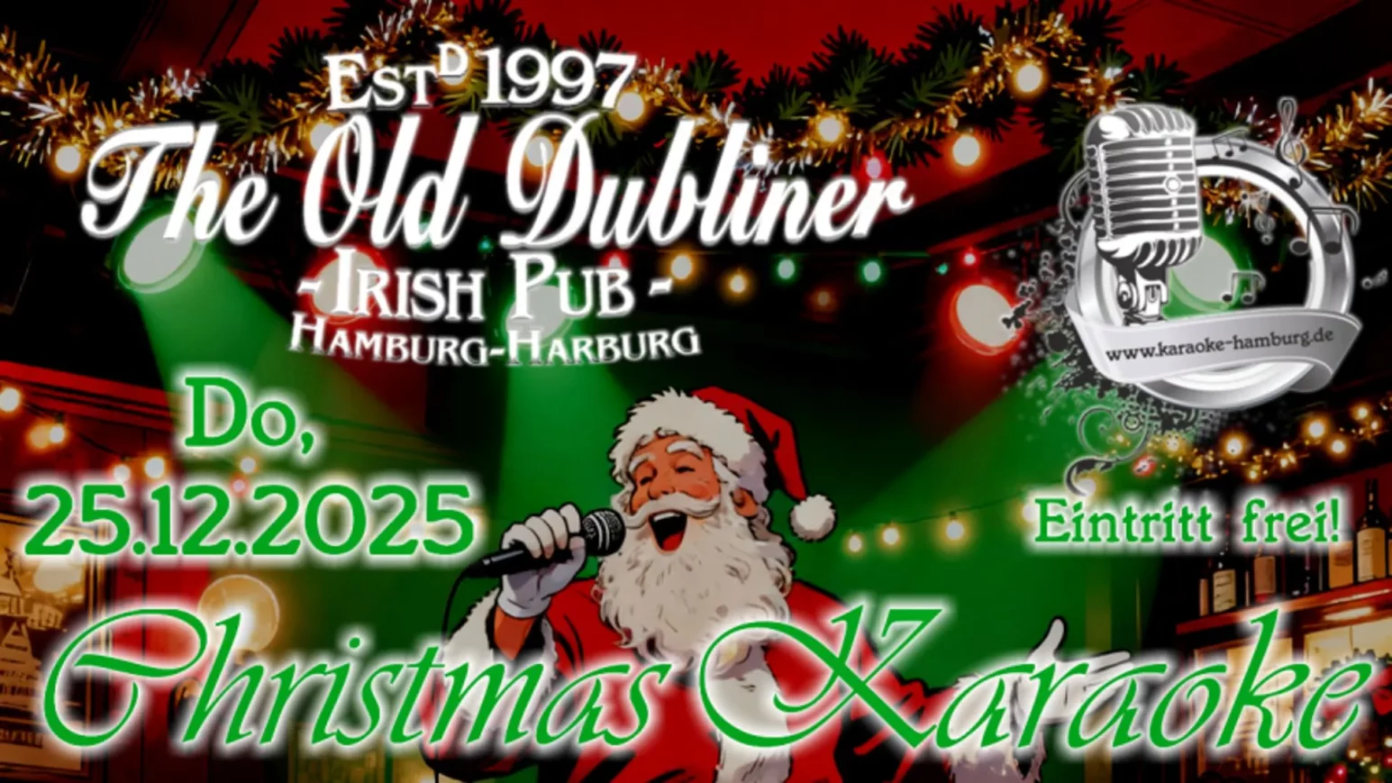 Flyer für Karaoke-Special im Old Dubliner