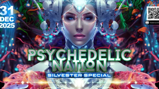 Plakat zu der Veranstaltung Psychedelic Nation im Docks