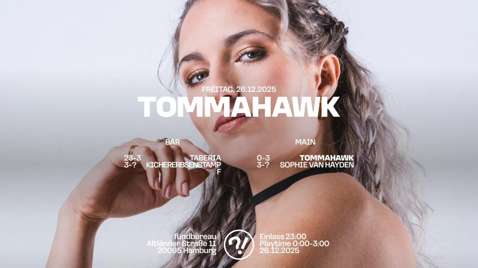 TOMMAHAWK, TABERIA, SOPHIE VAN HAYDEN und KICHERERBSENSTAMPF im Fundburea