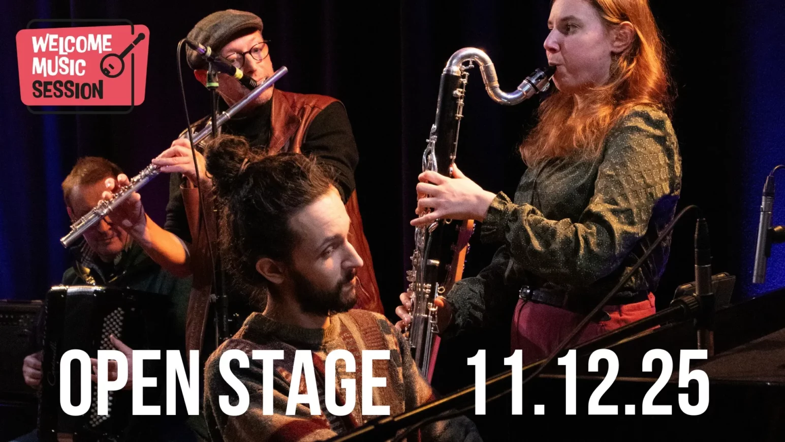 Musizierende bei der Open Stage