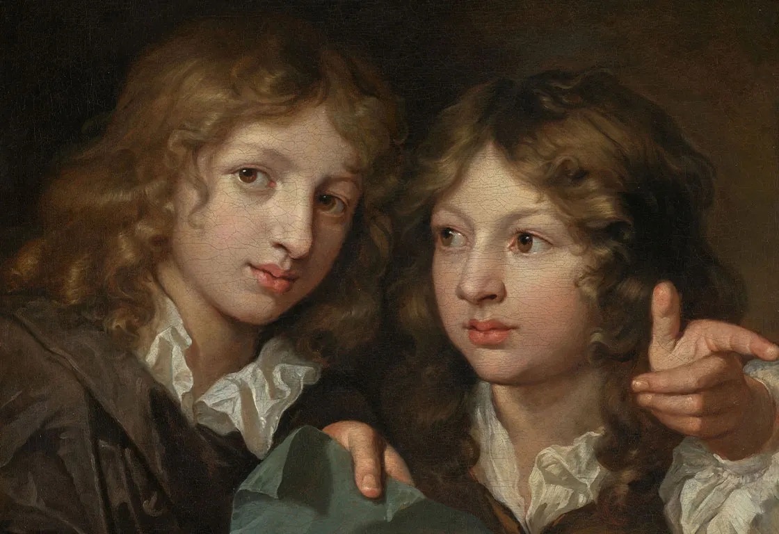 Ein Portrait von zwei Jungen, © Caspar Netscher