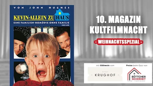 Poster für Kultfilmnacht im Magazin Filmkunsttheater mit Kevin allein zu Hau