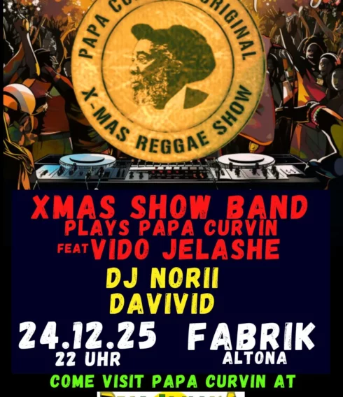 Poster für die XMas Party in der Fabrik Altona