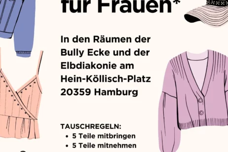 Poster des Kleidertauschs für Frauen*