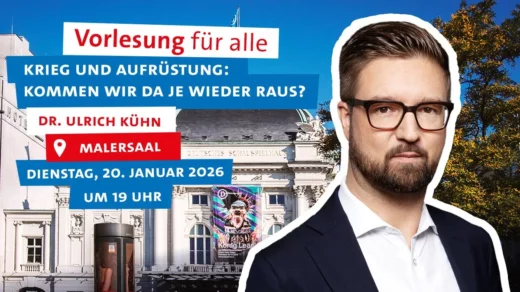 Vorlesung: "Krieg und Aufrüstung" im Deutschen Schauspielhaus