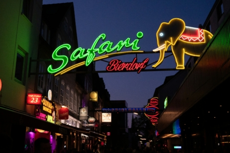 Abendliche Beleuchtung auf der Großen Freiheit