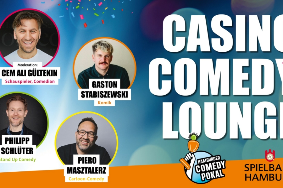 Die drei Comedians und der Moderator Cem Ali Gültekin sind die Stars des Abends  