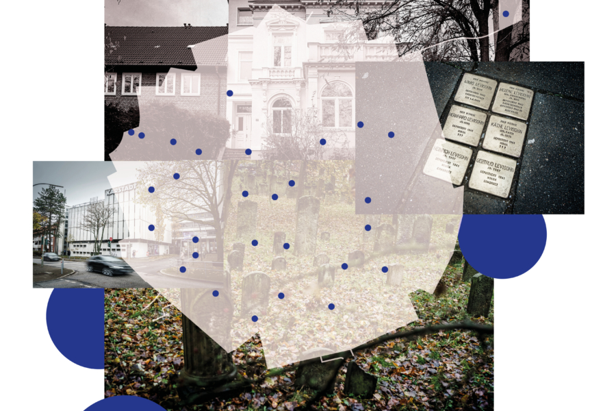 Auf der interaktiven Karte informieren aktuell circa 80 Orte über die jüdische Geschichte Wandsbeks