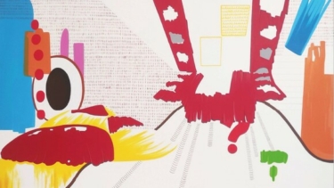 Unter anderem in der Ausstellung „Fantasia“ zu sehen: das Acrylbild Überbevölkerung von dem Künstler Zhiyi Liu (©Zhiyi Liu)