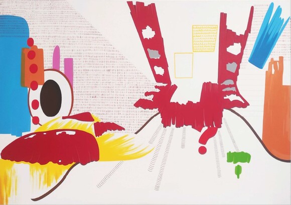 Unter anderem in der Ausstellung „Fantasia“ zu sehen: das Acrylbild Überbevölkerung von dem Künstler Zhiyi Liu (©Zhiyi Liu)