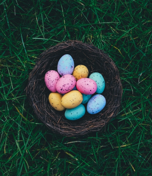 Das Ostereiersuchen hat in Deutschland eine lange Tradition: Schon im 17. Jahrhundert machten sich Kinder auf die Suche nach den vom Osterhasen versteckten Eiern (Unsplash/Annie Spratt)