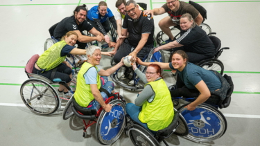 Bei den Freibeutern Hamburg muss man nicht auf den Rollstuhl angewiesen sein.