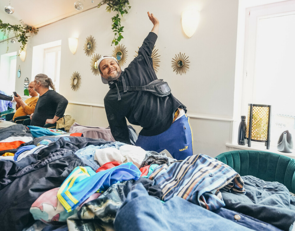 Stand auf dem Flohmarkt Schrodelmarkt