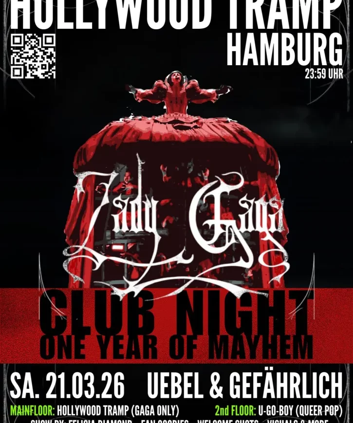 LADY GAGA CLUB NIGHT 2026 im Uebel & Gefährlich