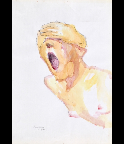 Von psychischer und emotionaler Sprengkraft: Lassnigs „Ohne Titel (Schreiende)“ von 1981 durchzuckt Körper und Geist © Maria Lassnig Stiftung / VG Bild-Kunst, Bonn 2025 